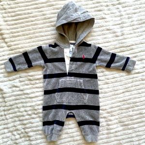 Ralph Lauren baby velour 3M one piece